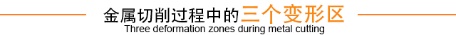 金屬切削過程中的三個變形區(qū)